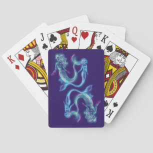 mermaids playing cards
