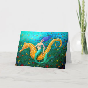 Mermaid's Ride- Seahorse Card