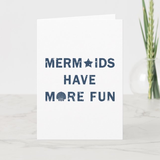 Mermaids Sea Mermaid Girl Funny Birthday Gift Idea Card (Front)