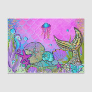 Mermaids & Sea Shells Under the Sea Birthday Party Tissue Paper