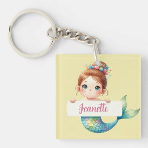 Mermaid's Secret - Customizable Beach-Themed Key Ring