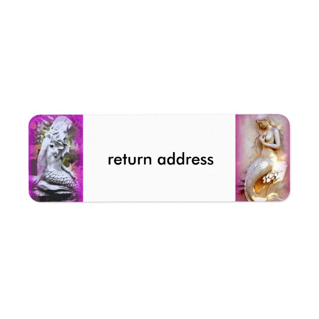 mermaids sitting return address label (Front)