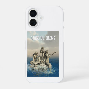 Mermaids statue. Customised iPhone 16 Case