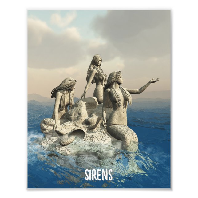 Mermaids statue. Customised Photo Print (Front)