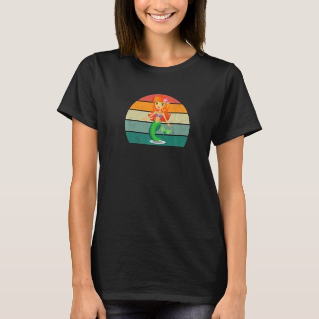 Mermaids tail sirens sea water ocean swimming divi T-Shirt (Front)
