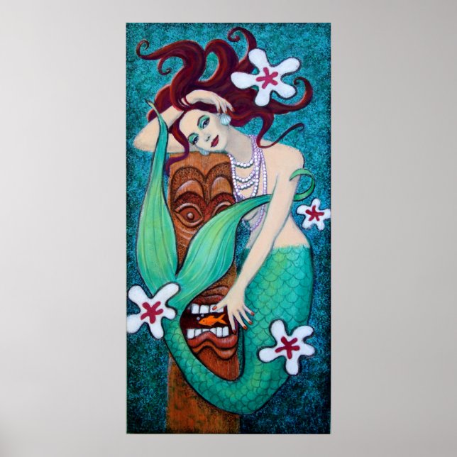Mermaid's Tiki God Poster (Front)