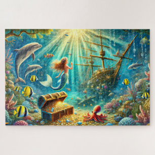 Mermaid's Treasure Cove Undersea Shipwreck  Jigsaw Puzzle