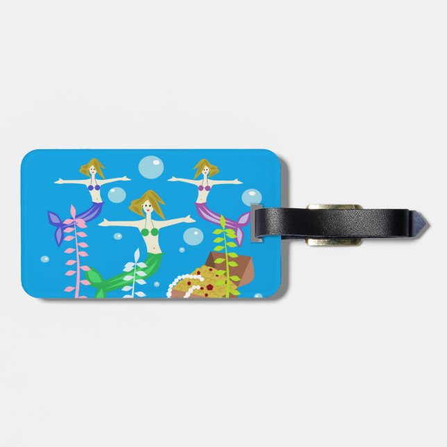 Mermaids' Treasure Luggage Tag (Back Horizontal)