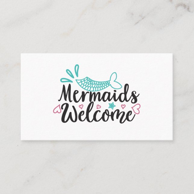 Mermaids Welcome Business Card (Front)
