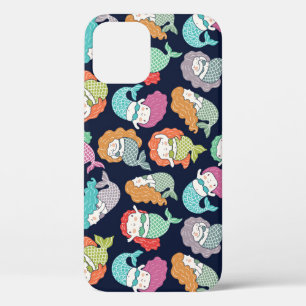 Mermaids: whimsical seamless pattern. iPhone 12 case