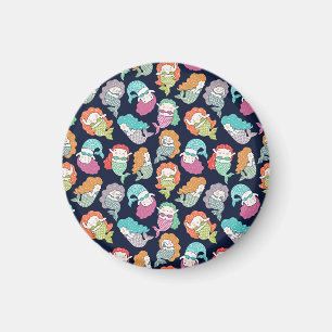 Mermaids: whimsical seamless pattern. magnet