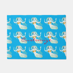 Mermaids with Dreadlocks Thunder_Cove Doormat