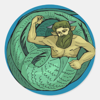Merman Classic Round Sticker