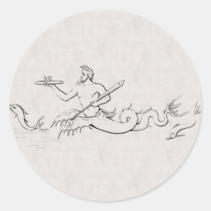 Merman Classic Round Sticker