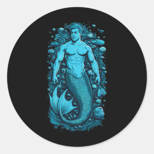 Merman Gay Cruise For Men Beaches Boats And Bros  Classic Round Sticker