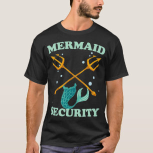 Merman Mermaid Security Apparel Beach Lovers T-Shirt