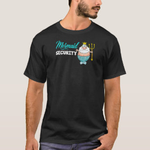 Merman Mermaid Security first birthday party Fathe T-Shirt