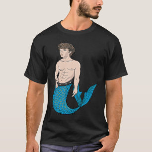 Merman Mermen Merboy Majestic Boy Mermaid Swimmer  T-Shirt