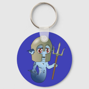 Merman Neptune's Warrior Key Ring