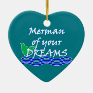 Merman Of Your Dreams (White) Ceramic Tree Decoration