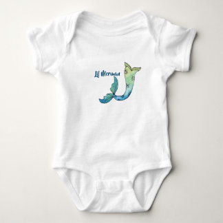 Merman tail watercolour bodysuit