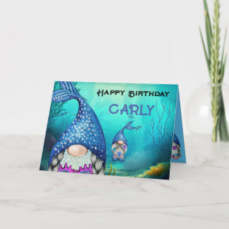 Mermazing Birthday Gnomes  Card