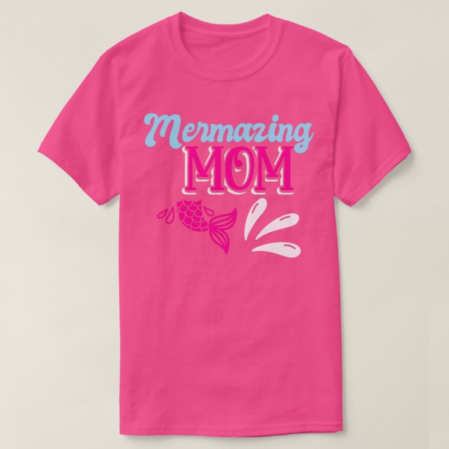 Mermazing mom Design for family matching T-Shirt (Design Front)