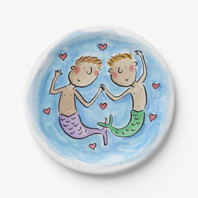 Mermen Paper Plate (Front)