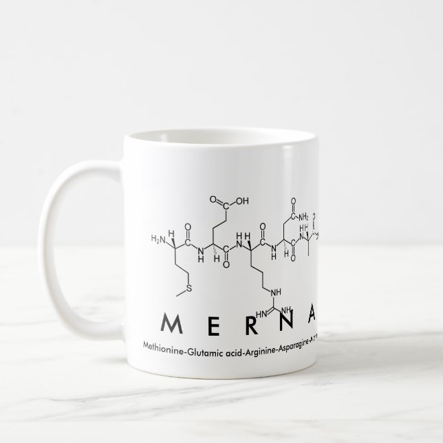 Merna peptide name mug (Left)