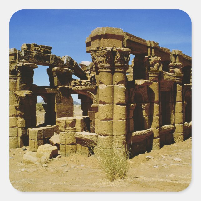 Meroitic kiosk square sticker (Front)