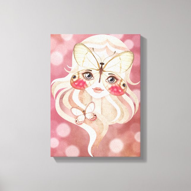 Merolina Moth Fairy Wrapped Canvas Print (Front)