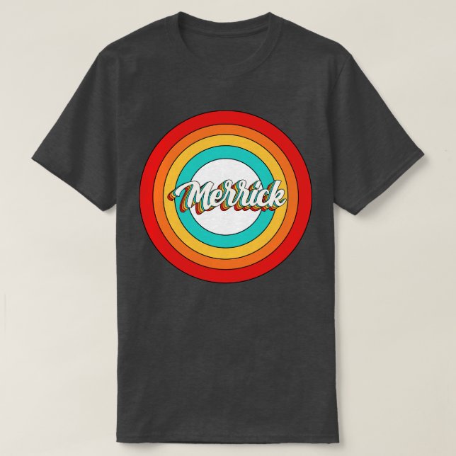 Merrick Name Shirt Vintage Merrick Circle (Design Front)