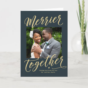 Merrier Together Family or Newlywed Holiday Card
