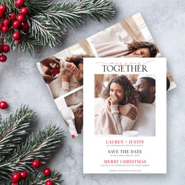 Merrier Together Holiday Engagement Save the Date (Creator Uploaded)