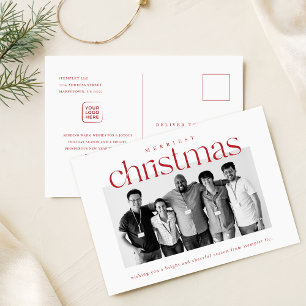 Merriest Christmas Corporate Business Photo Postcard