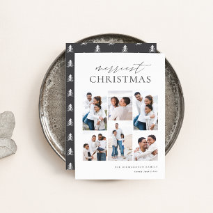 Merriest Christmas Elegant 6 Photo Collage Holiday Card