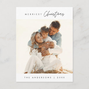 Merriest Christmas Family Photo, Contemporary Postcard