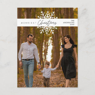 Merriest Christmas Family Photo, Cosy Happiness Postcard