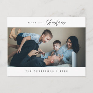 Merriest Christmas Family Photo, Cosy Happiness Postcard