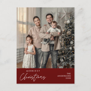 Merriest Christmas Family Photo, Cosy Happiness Postcard