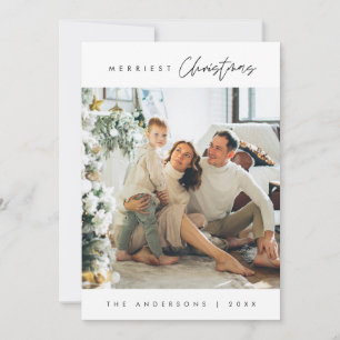 Merriest Christmas, Family Photo Downloadable Holiday Card