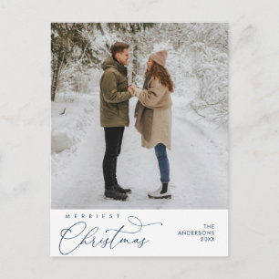 Merriest Christmas Family Photo, Romantic Greeting Postcard