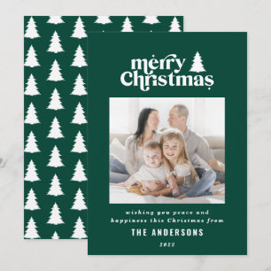 Merriest Christmas graphic typography photo Holid Holiday Card