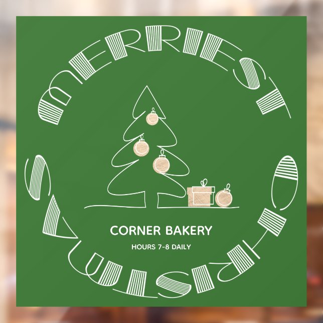 Merriest Christmas Green Window Cling (Sheet 2)