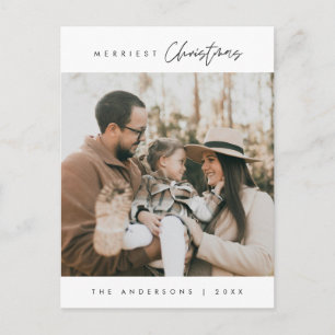 Merriest Christmas Happy Family Photo Postcard