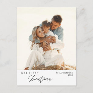 Merriest Christmas Happy Family Photo Postcard