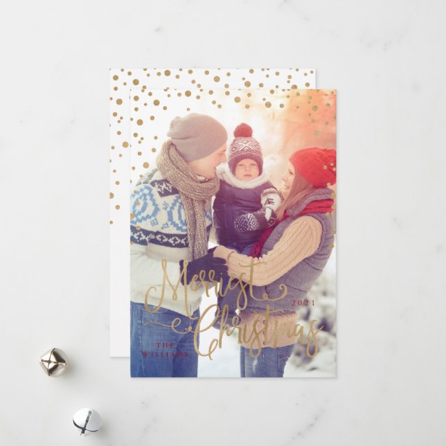 Merriest Christmas Photo Card (Front/Back In Situ)