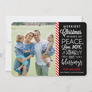 Merriest Christmas Wishes Holiday Card