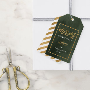 Merriest Faux Gold Foil Personalised Christmas Gift Tags