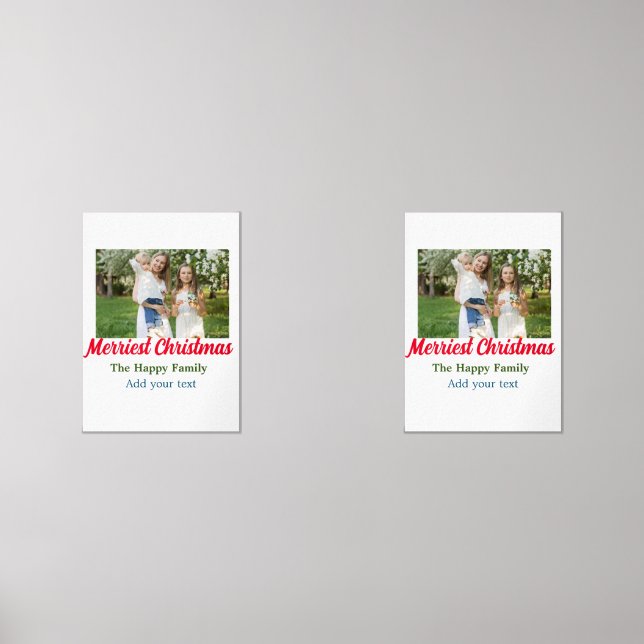 Merriest joyful christmas holiday add family name  (Front)